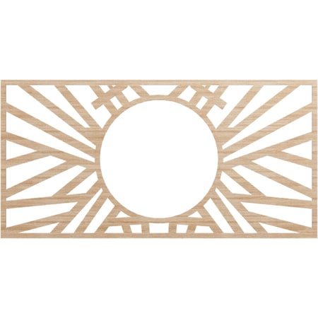 Ekena Millwork Hoover Wood Fretwork Pierced Ceiling Medallion, Alder, 40"W x 20"H x 14 3/4"ID x 3/8"T CMWP40X20X0375HOAL